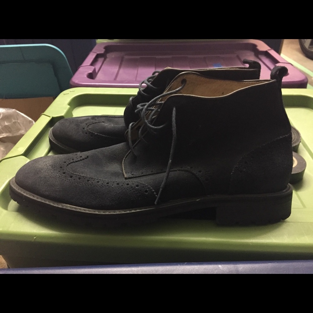 Florsheim blue suede shoes